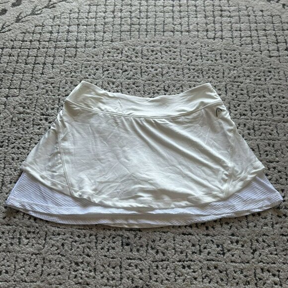 Head Women's Tennis Skirt Skort M‎ White Polyester/Spandex - Picture 1 of 4